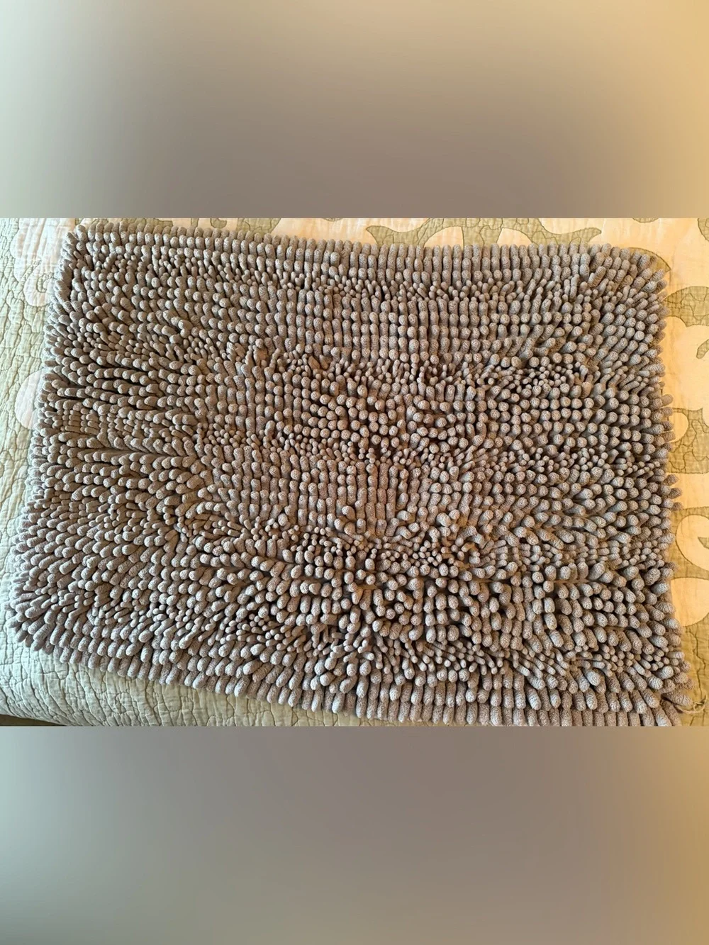 Plush Chenille Bath Mat - Sage green size 21” x 30”